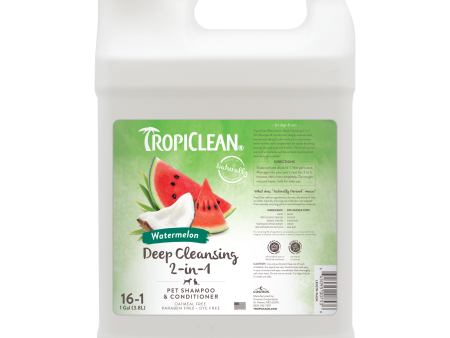 Tropiclean Watermelon Deep Cleansing 2-in-1 Shampoo & Conditioner - 1 Gallon Online Hot Sale