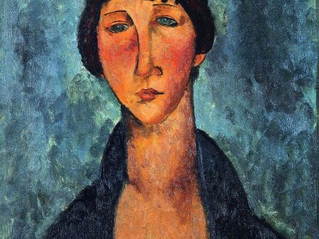 The Blue Blouse by Amedeo Modigliani - Hand-Painted Oil Painting on Canvas Online Hot Sale