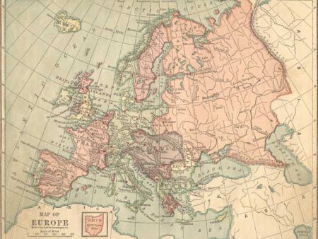 1877 Map of Europe Sale