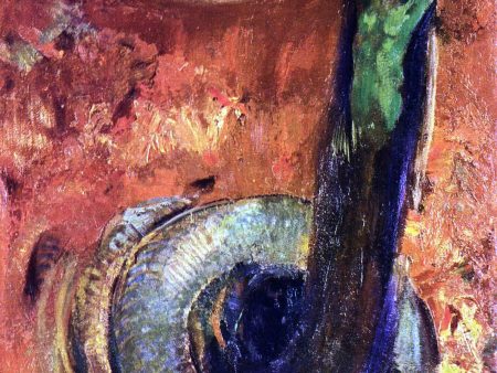 The Green Death by Odilon Redon - Hand-Painted Oil Painting on Canvas Online now