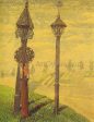 Wayside Crosses of Zemaitija by Mikalojus Ciurlionis - Hand-Painted Oil Painting on Canvas Online