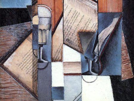 The Book by Juan Gris - Hand-Painted Oil Painting on Canvas Fashion