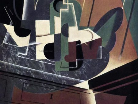 The Sideboard by Juan Gris - Hand-Painted Oil Painting on Canvas For Discount