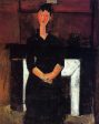 Woman Seated in Front of a Fireplace by Amedeo Modigliani - Hand-Painted Oil Painting on Canvas For Sale