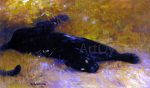 The Black Panther by Cuthbert Edmund Swan - Hand-Painted Oil Painting on Canvas Online Sale