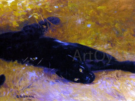 The Black Panther by Cuthbert Edmund Swan - Hand-Painted Oil Painting on Canvas Online Sale