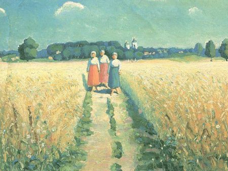 Three Women on the Road by Kazimir Malevich - Hand-Painted Oil Painting on Canvas Online Hot Sale