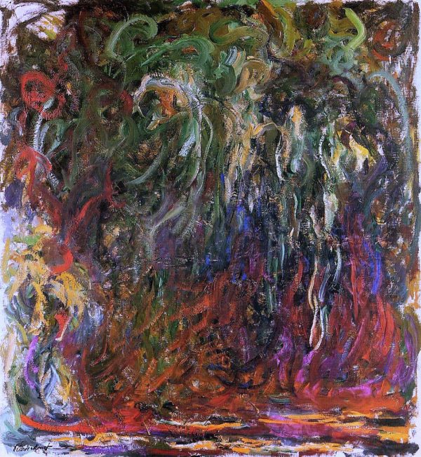 Weeping Willow, Giverny by Claude Oscar Monet - Hand-Painted Oil Painting on Canvas Online now