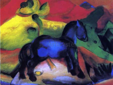 The Little Blue Horse by Franz Marc - Hand-Painted Oil Painting on Canvas Supply