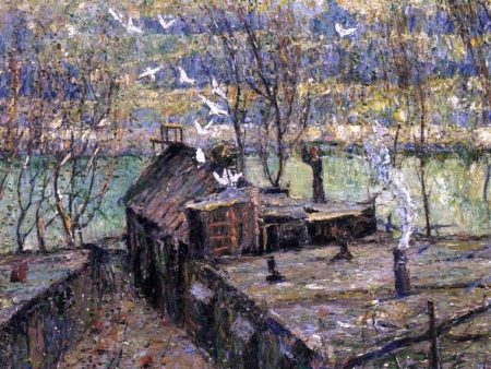 The Pigeon Coop by Ernest Lawson - Hand-Painted Oil Painting on Canvas Online now