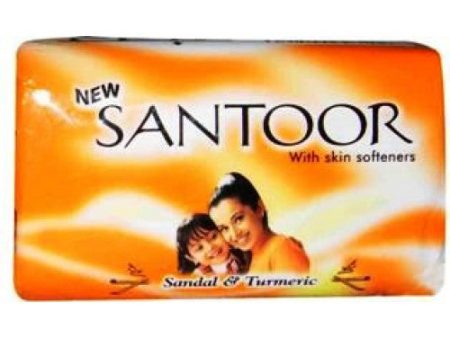 Santoor Bathing Soap - Sandal & Turmeric, 100 gm Carton ( Pack of 4 ) For Cheap