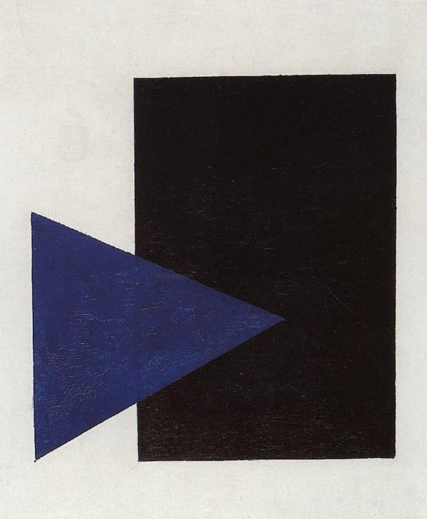 Suprematism with Blue Triangle and Black Square by Kazimir Malevich - Hand-Painted Oil Painting on Canvas Cheap