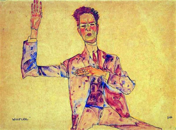 Willy Lidl by Egon Schiele - Hand-Painted Oil Painting on Canvas Cheap