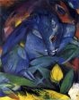 Wild Pigs (Boar and Sow) by Franz Marc - Hand-Painted Oil Painting on Canvas Online now