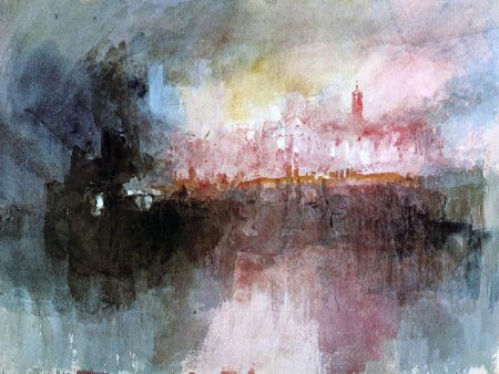 The Burning of the Houses of Parliament by Joseph William Turner - Hand-Painted Oil Painting on Canvas Fashion