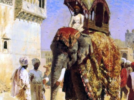 A Mogul s Elephant by Edwin Lord Weeks - Hand-Painted Oil Painting on Canvas Cheap