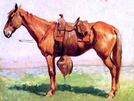 A Cow Pony by Frederic Remington - Hand-Painted Oil Painting on Canvas Discount