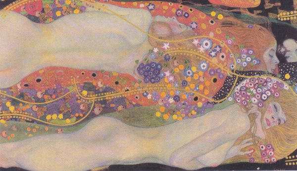 Watersnakes II by Gustav Klimt - Hand-Painted Oil Painting on Canvas For Discount