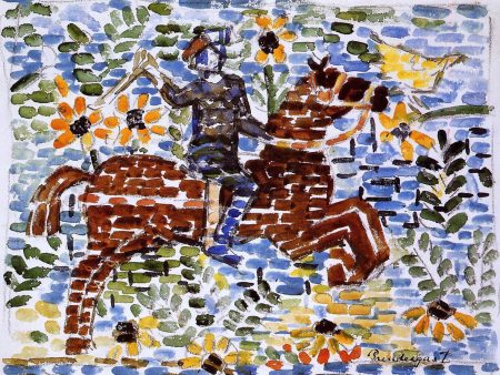 The Rider by Maurice Prendergast - Hand-Painted Oil Painting on Canvas Hot on Sale