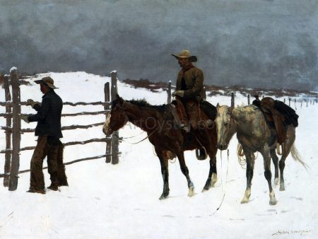 The Fall of the Cowboy by Frederic Remington - Hand-Painted Oil Painting on Canvas Cheap