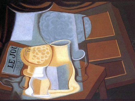 The Table in Front of the Window by Juan Gris - Hand-Painted Oil Painting on Canvas Hot on Sale