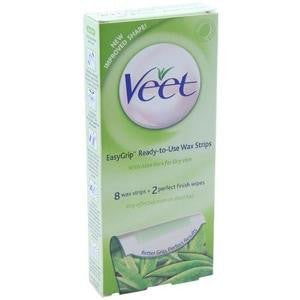 Veet Wax Strips - Dry Skin , 8 Strip For Discount