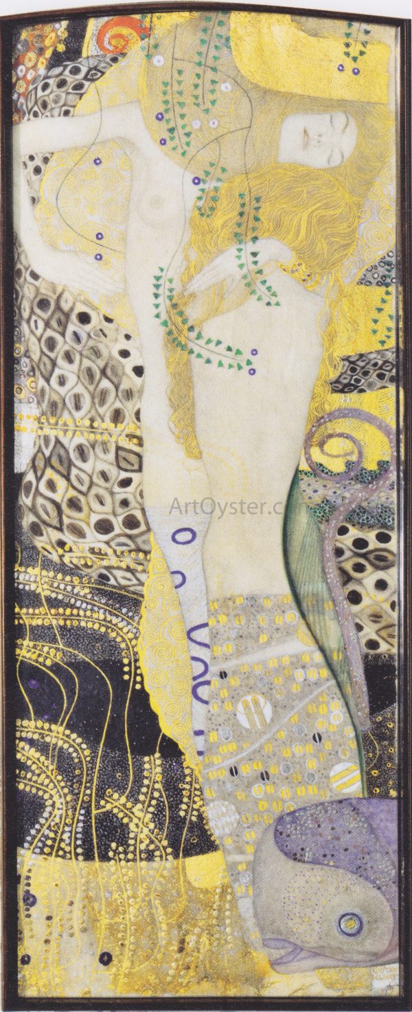 Watersnakes by Gustav Klimt - Hand-Painted Oil Painting on Canvas Online now