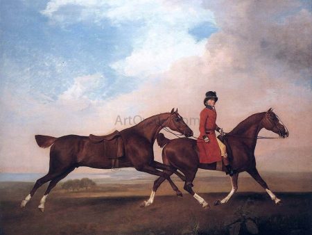 William Anderson with Two Saddle-horses by George Stubbs - Hand-Painted Oil Painting on Canvas Sale