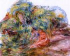 Two Woman in a Garden by Pierre Auguste Renoir - Hand-Painted Oil Painting on Canvas Discount