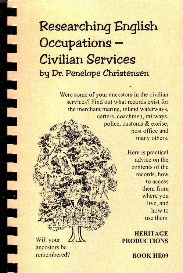 SALE! Researching English Occupations - Civilian Services Sale