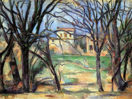 Trees and Houses by Paul Cezanne - Hand-Painted Oil Painting on Canvas For Cheap