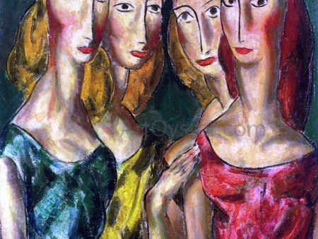 Four Sisters by Alfred Henry Maurer - Hand-Painted Oil Painting on Canvas Hot on Sale