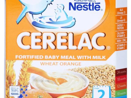 Nestle Cerelac - Wheat Orange (Stage 2), 300 gm Carton Fashion