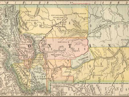 1884 Map of Montana Hot on Sale