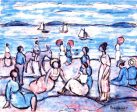 Playing at Salem, Massachusetts by Maurice Prendergast - Hand-Painted Oil Painting on Canvas Supply