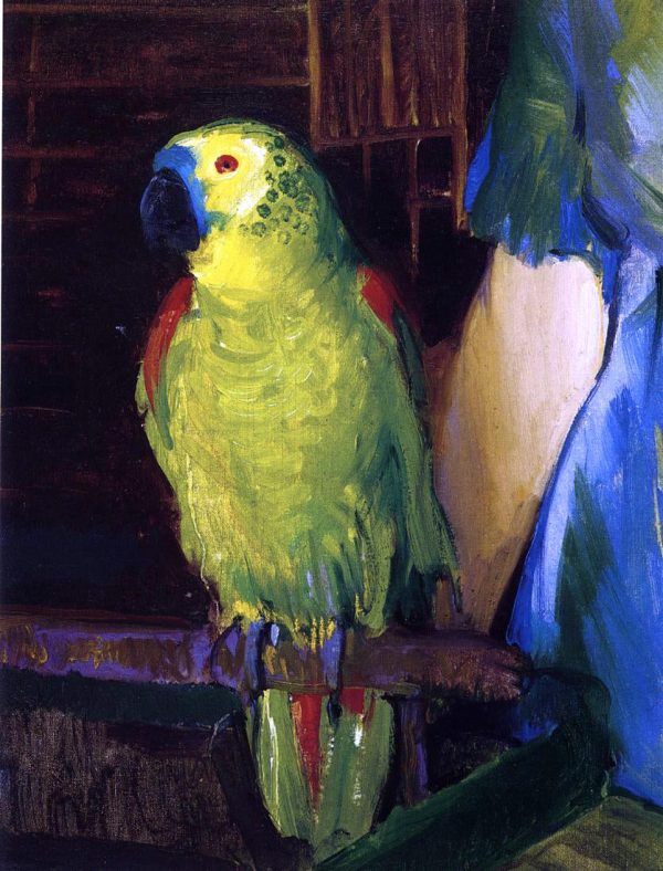 A Parrot by George Wesley Bellows - Hand-Painted Oil Painting on Canvas For Sale