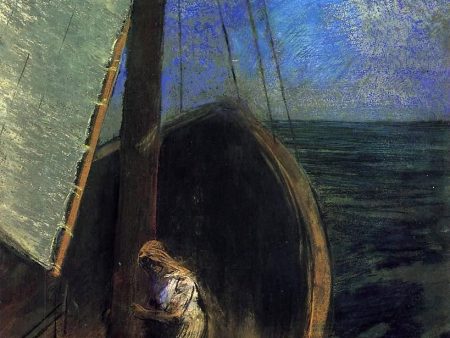 The Boat by Odilon Redon - Hand-Painted Oil Painting on Canvas Online Hot Sale