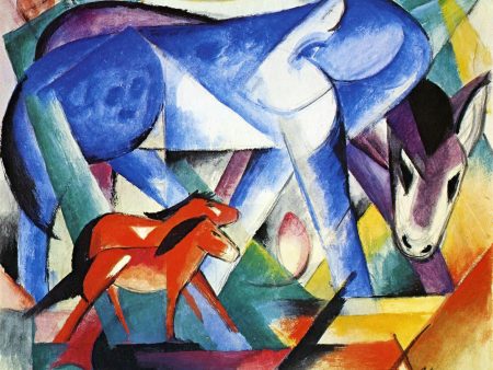 The First Animals by Franz Marc - Hand-Painted Oil Painting on Canvas Discount