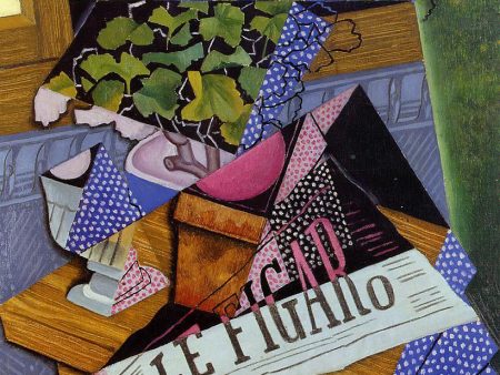 A Pot of Geraniums by Juan Gris - Hand-Painted Oil Painting on Canvas Online Hot Sale