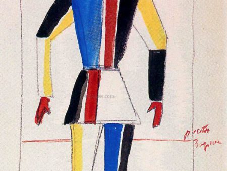 The Athlete of the Future by Kazimir Malevich - Hand-Painted Oil Painting on Canvas For Discount