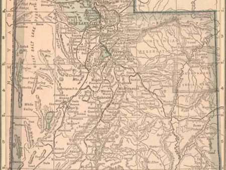 1917 Map of Utah Online Sale