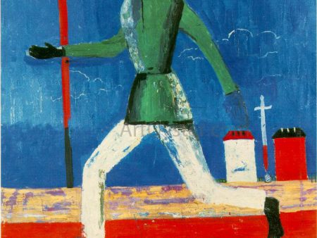 The Running Man by Kazimir Malevich - Hand-Painted Oil Painting on Canvas Sale