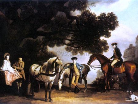 The Milbanke and Melbourne Families by George Stubbs - Hand-Painted Oil Painting on Canvas Hot on Sale