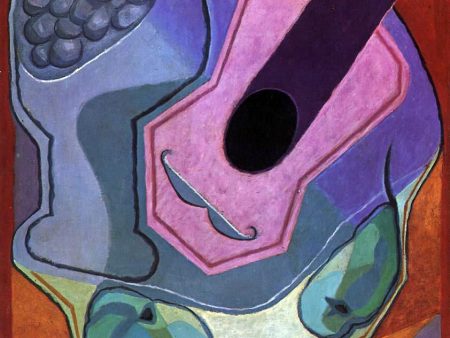 Violin with Fruit by Juan Gris - Hand-Painted Oil Painting on Canvas For Cheap