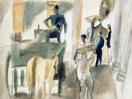 A Street in Cuba by Jules Pascin - Hand-Painted Oil Painting on Canvas Online