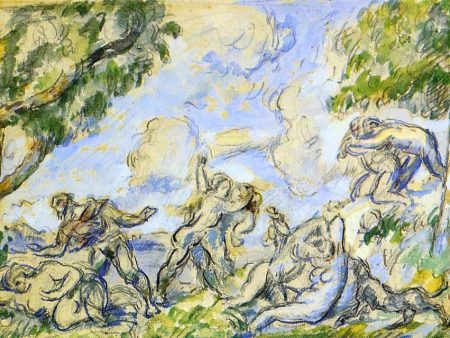 The Battle of Love by Paul Cezanne - Hand-Painted Oil Painting on Canvas Discount