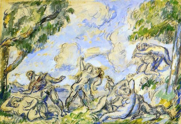 The Battle of Love by Paul Cezanne - Hand-Painted Oil Painting on Canvas Discount