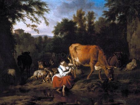 A Classical Landscape by Adriaen Van de Velde - Hand-Painted Oil Painting on Canvas Supply