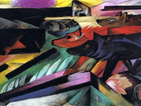 The Wolves (also known as Balkan War) by Franz Marc - Hand-Painted Oil Painting on Canvas Sale