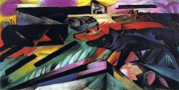 The Wolves (also known as Balkan War) by Franz Marc - Hand-Painted Oil Painting on Canvas Sale